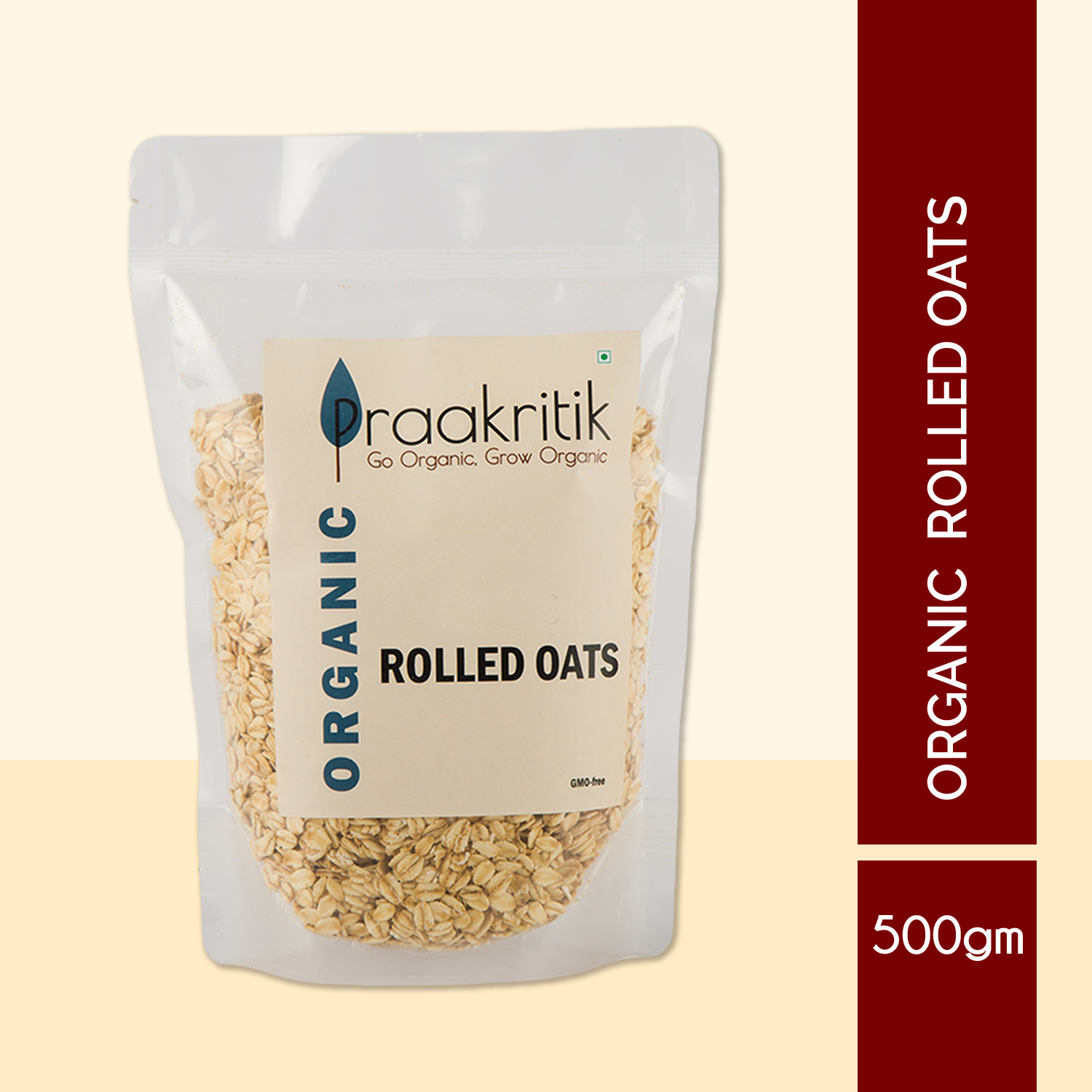 Organic Rolled Oats | 500 G | Praakritik